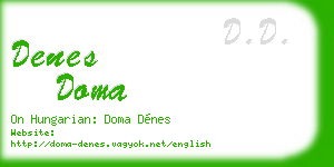 denes doma business card